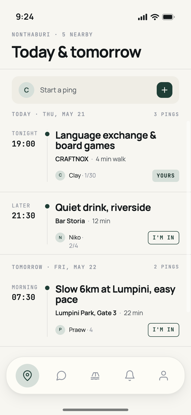 Raft: what's happening nearby today and tomorrow